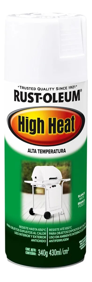 Pintura en Aerosol para Alta Temperatura Rust-Oleum (Hasta 650°C) 
