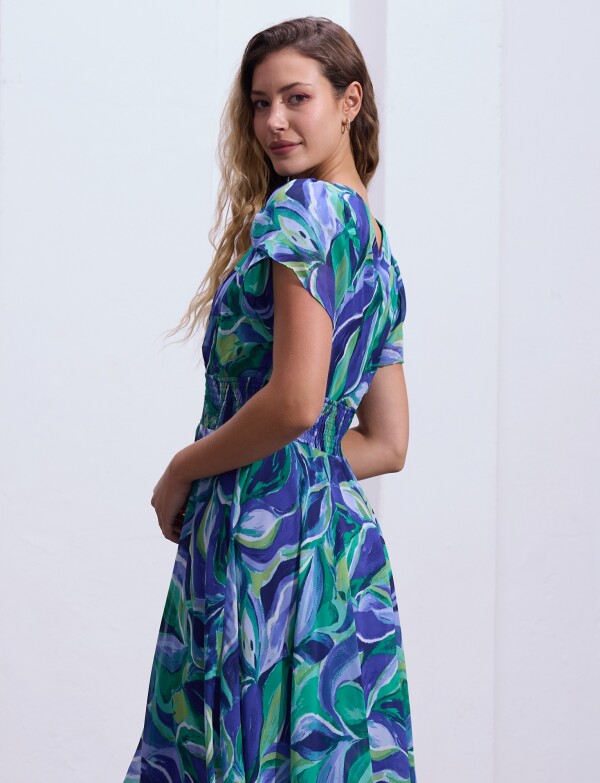 Vestido Dolman AZUL/MULTI