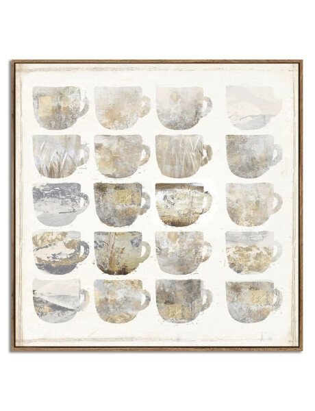 CUADRO CANVAS 40x40cm MARCO CAFÉ PASTELES CUADRO CANVAS 40x40cm MARCO CAFÉ PASTELES