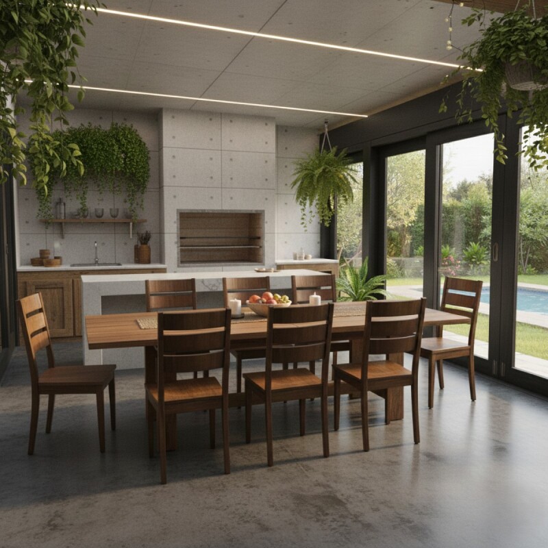 JUEGO COMEDOR RUSTICO 8L/002 (CD) Unica