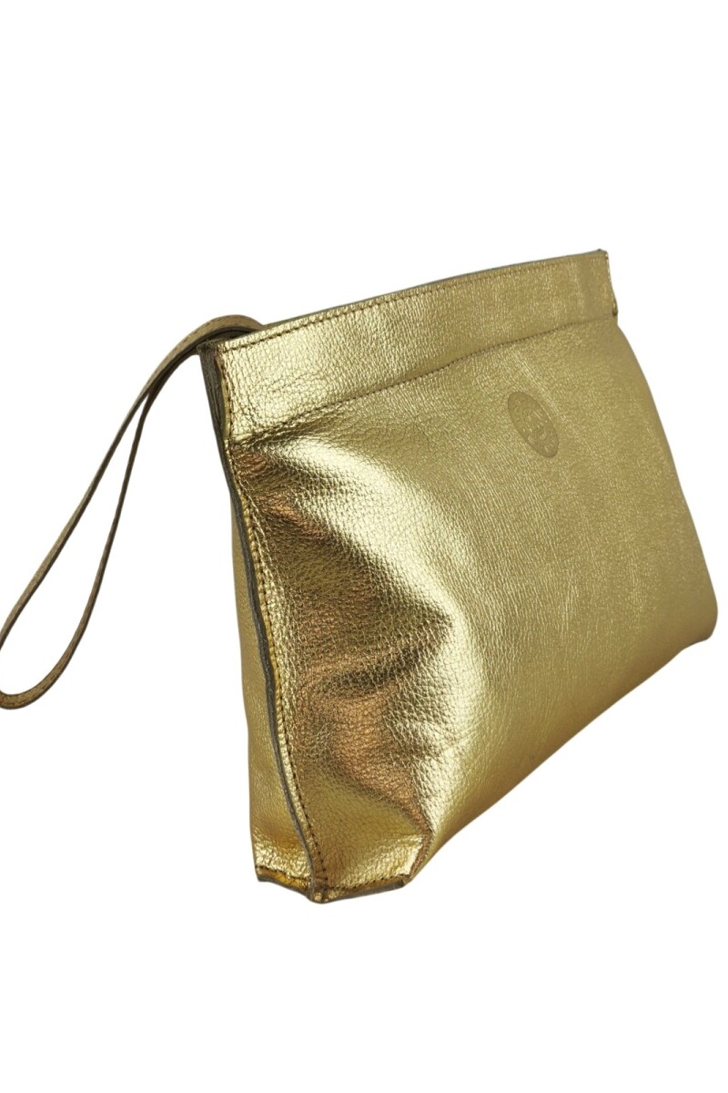 Sobre de mujer en cuero Dorado