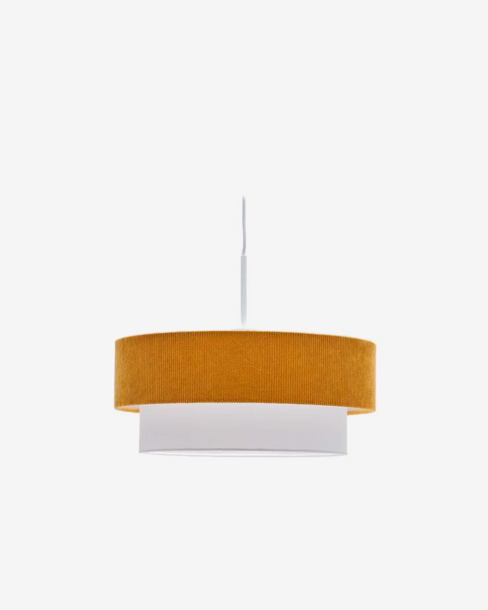 Lámpara de techo Bianella de algodón - y pana mostaza Ø 40 cm 