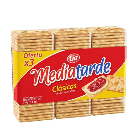 GALLETA CRACKER MEDIA TARDE PACK X3U 315G GALLETA CRACKER MEDIA TARDE PACK X3U 315G