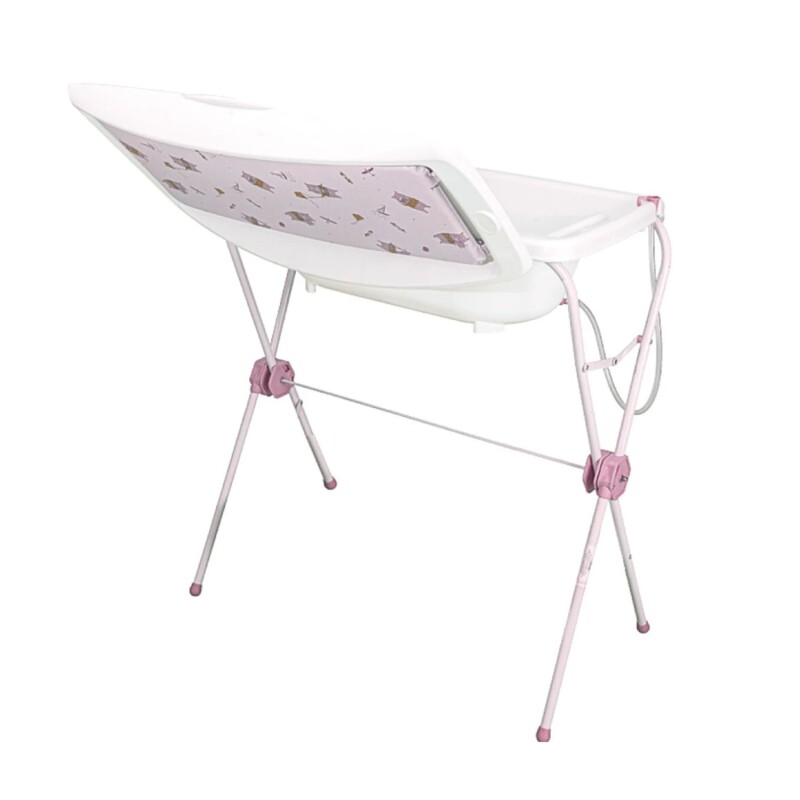 Bañito Catre Plegable para Bebe con Cambiador Bebesit Shower Rosa