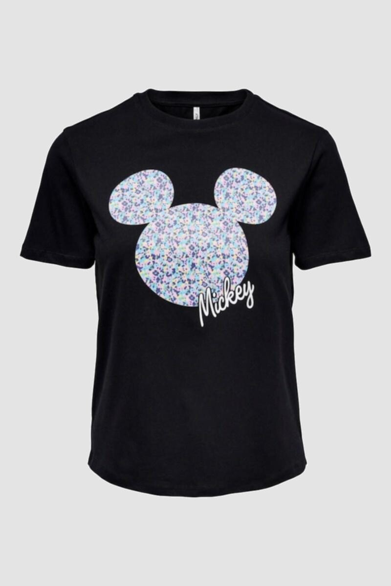 Camiseta Mickey Mouse Con Estampa. Manga Corta - Black 