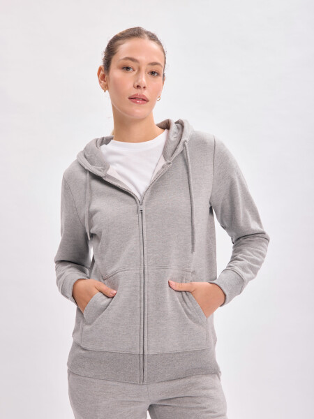 Chaqueta deportiva Gris Melange Claro