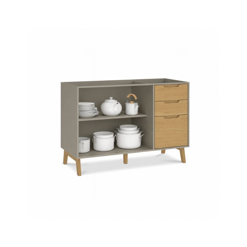 COMBO COCINA - BAJO MESADA + AÉREO + PILETA TRAMONTINA GRIS
