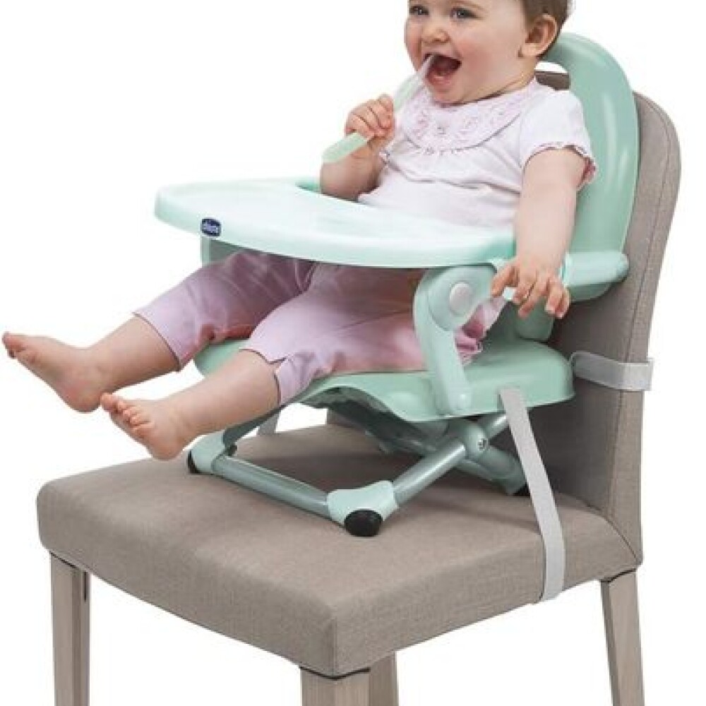 Silla de comer portatil POCKET CHICCO verde agua