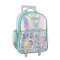 Mochila Trendy C/Carro Emoticon Verde Agua - Lila