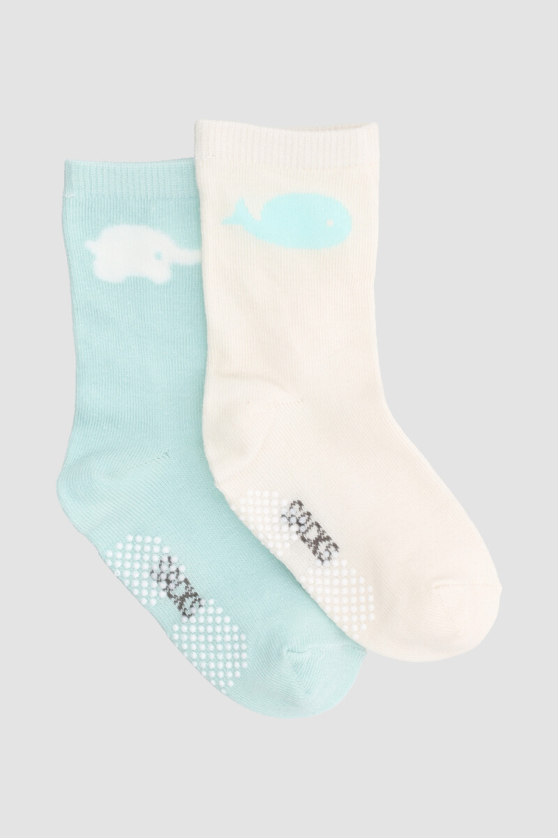 Pack x2 medias bebè con diseño con abs Variante 30