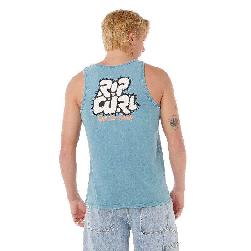 Musculosa Rip Curl Raw Energy Bubble - Celeste Musculosa Rip Curl Raw Energy Bubble - Celeste