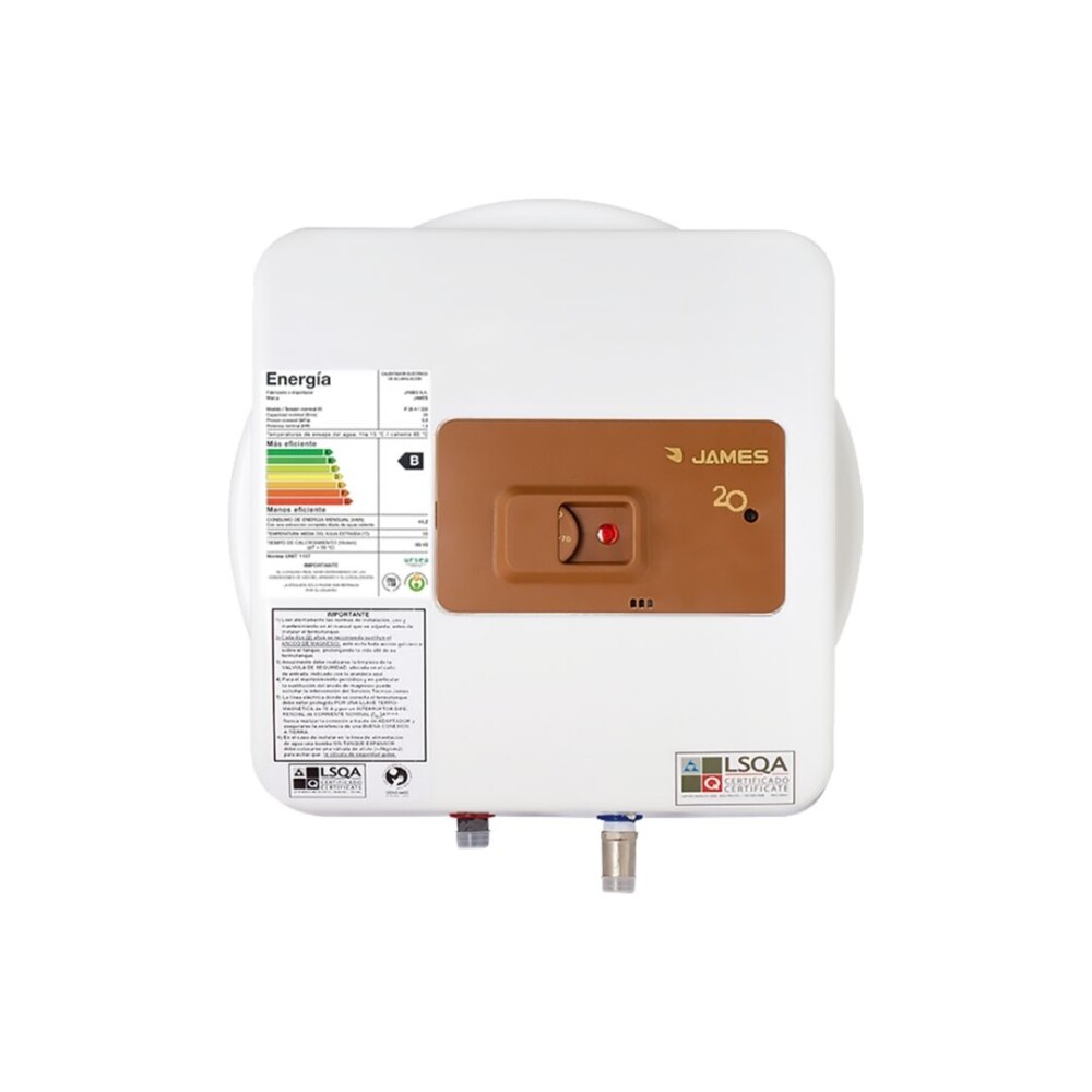 Calefón Termotanque 20 L - Modelo de Cobre Prisma - James Calefón Termotanque 20 L - Modelo de Cobre Prisma - James
