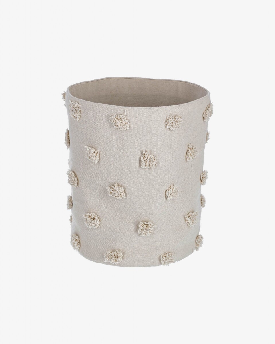 Cesta grande Khrista 100% algodón orgánico (GOTS) - beige 