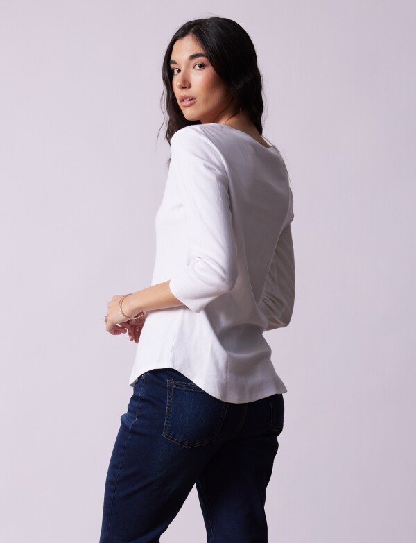 Remera Algodon Basica BLANCO