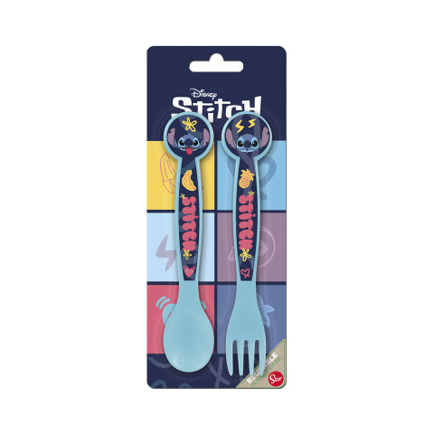 Set x 2 Cubiertos Infantiles Stitch U