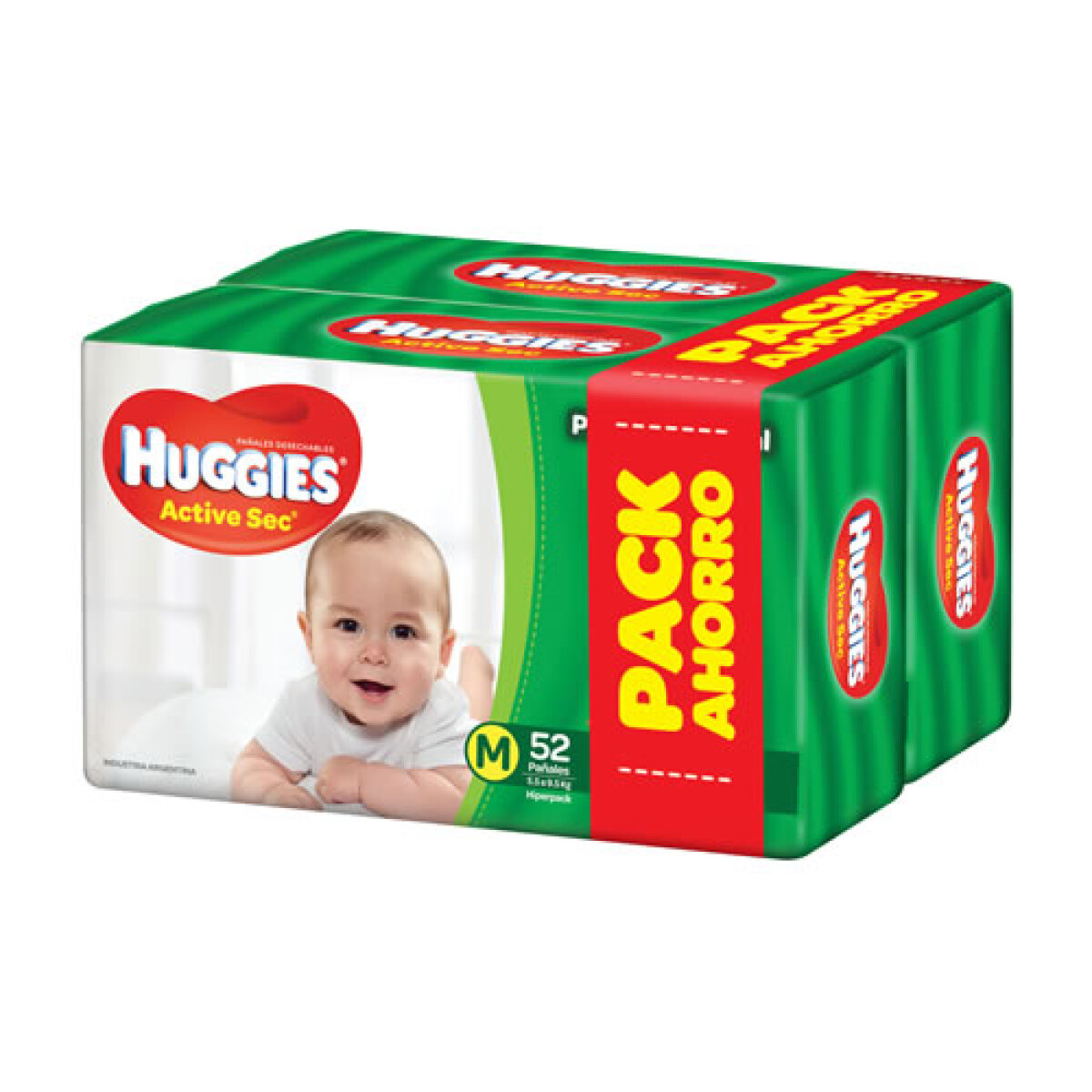 Huggies Active Sec M X104 – Pañales Talla Mediana