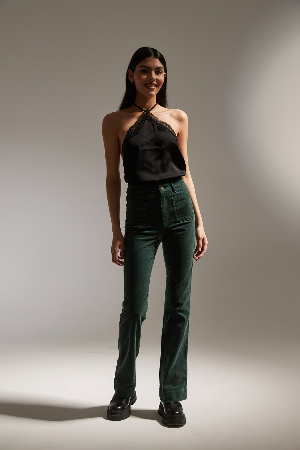 Pantalon Fany Verde Oliva Oscuro