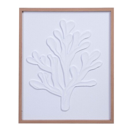 CUADRO 50X60CM PAPEL BLANCO CORAL