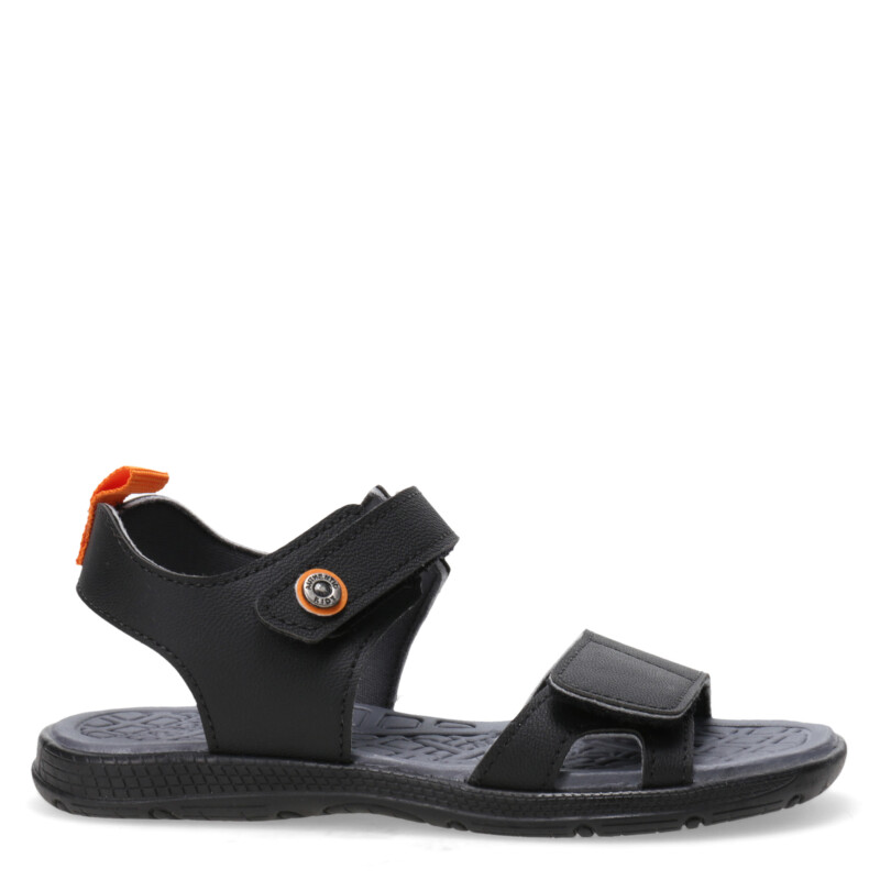 Sandalias de Niño KIDY con velcro Negro - Anaranjado