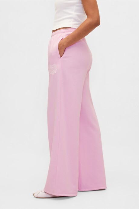 Pantalón Deportivo Baggy Wide Leg Mujer Primrose Pink