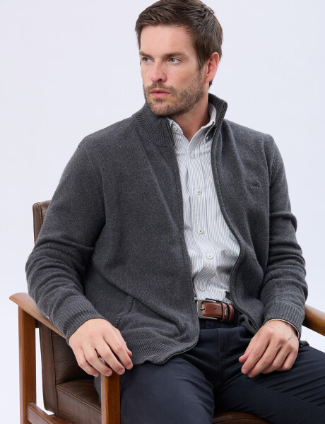 CAMPERA LANA TEJIDA Gris