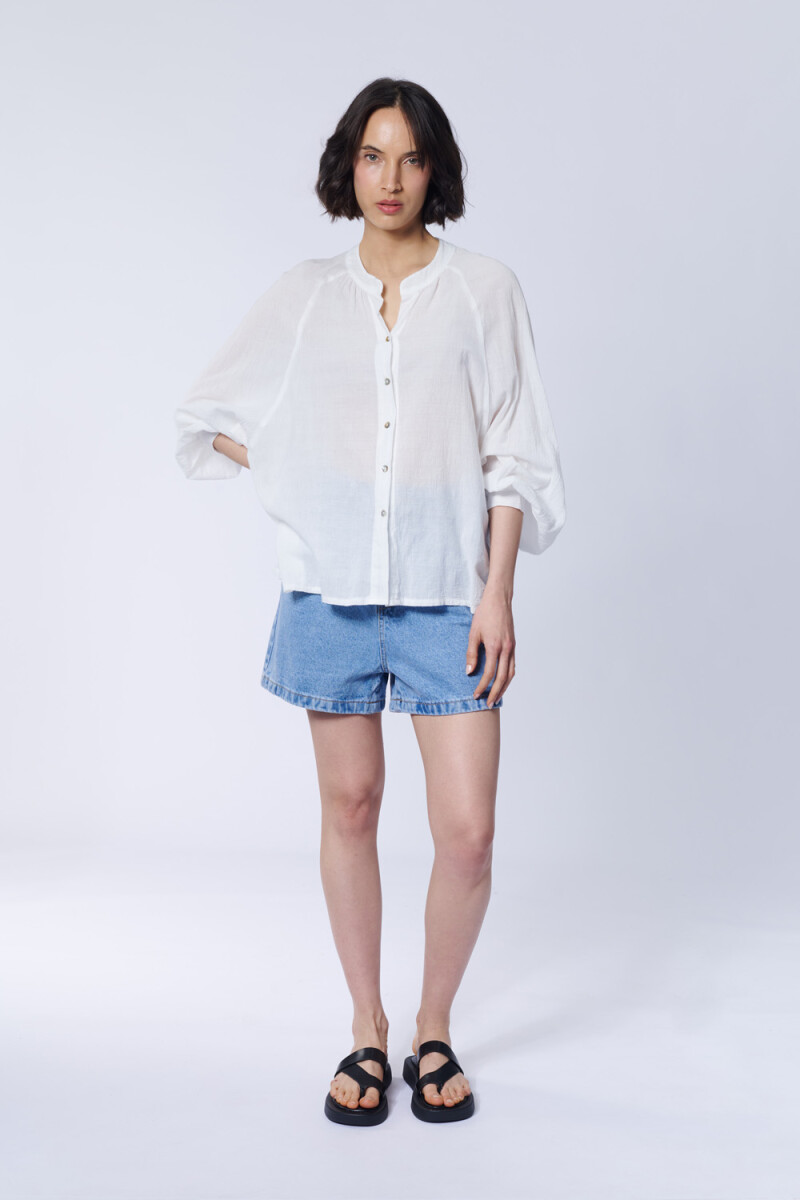 Short jean básico - Azul Medio 