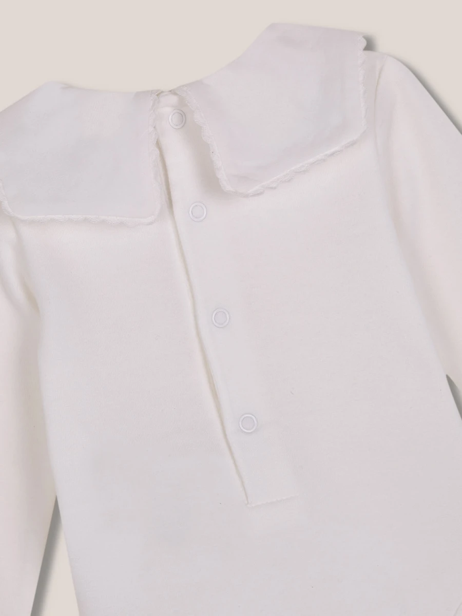 Body Con Cuello Grande Blanco Roto