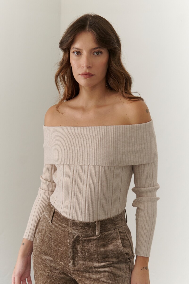 SWEATER BARDOT - BEIGE 