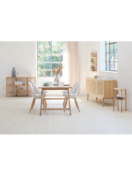 Silla de comedor KASTRUP blanco/roble Silla de comedor KASTRUP blanco/roble