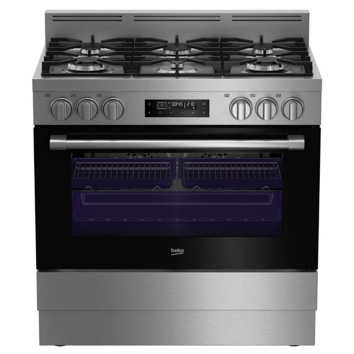 Cocina combinada 6 Hornallas Beko BF918 GMX 