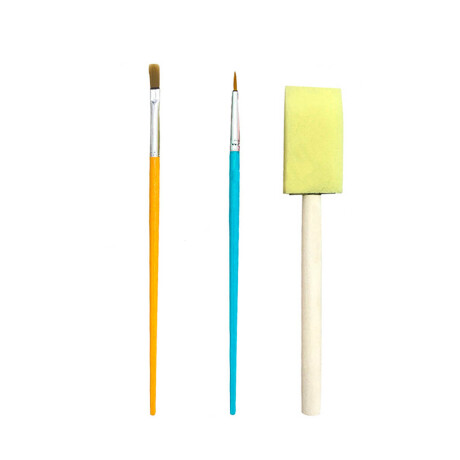 Set Arte Sellos 66 Pcs + Esponja + Pinceles P/niños Esc007007