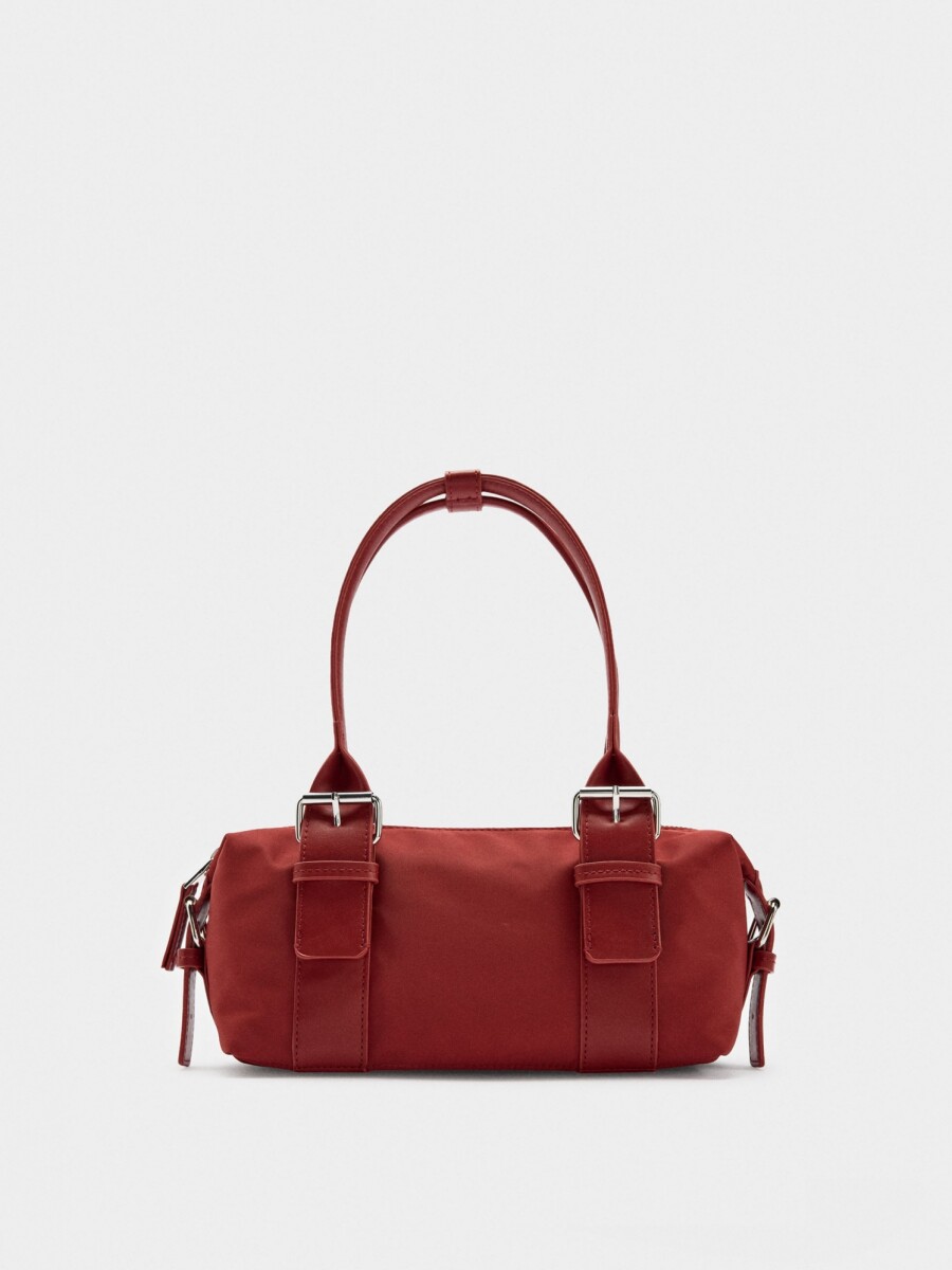 Bolso De Hombro Con Hebillas rojo