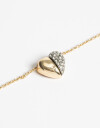 Cadena Corta con Dije Metal Collar Corazón Metal Biplating - Dorado
