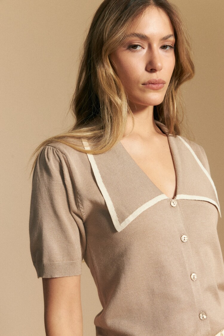 TOP GREGORIA Beige Oscuro