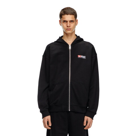 S-Boxt-Hood-Zip-Div - Hombre Negro