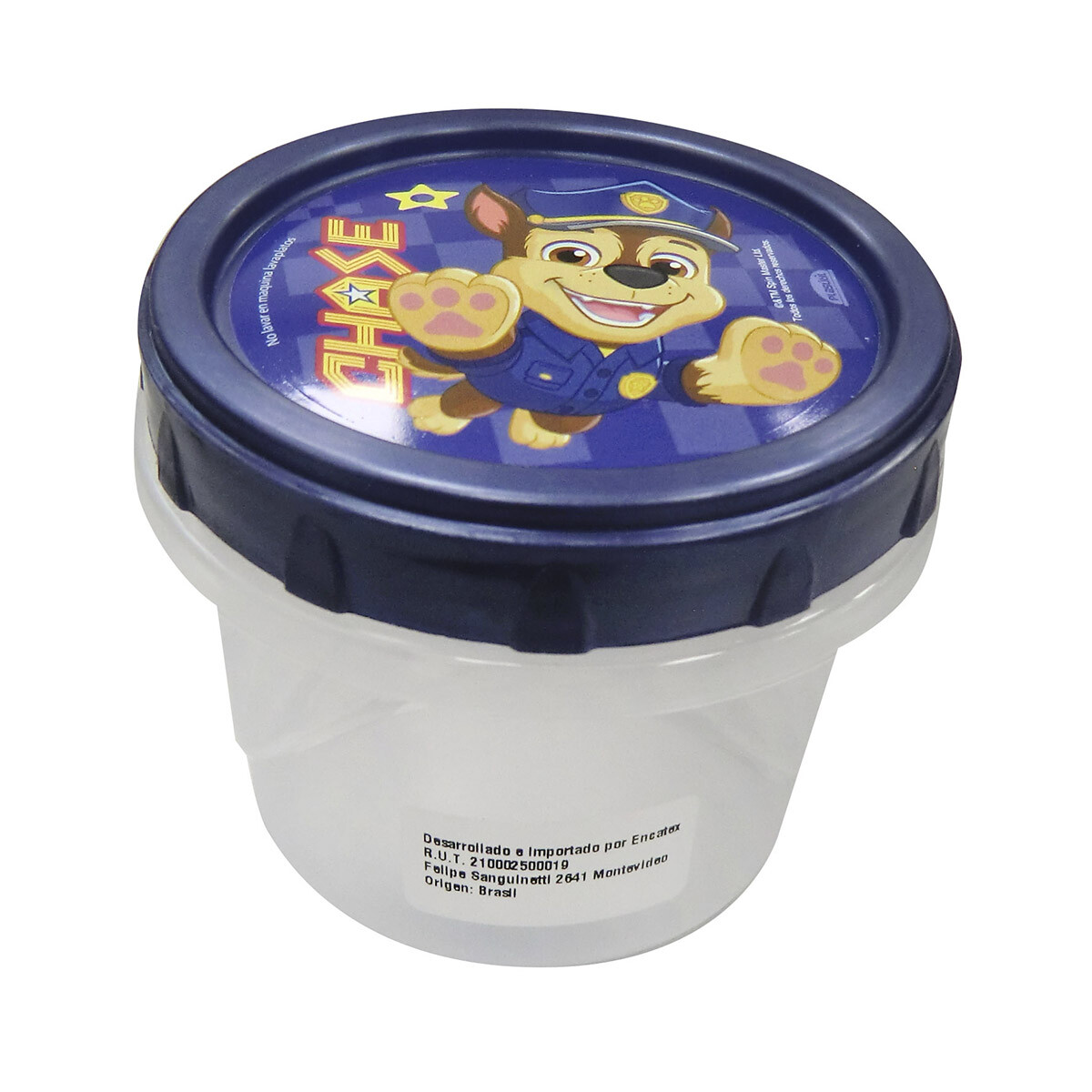 Pote Plástico Paw Patrol 300 ml con Tapa Rosca - AZUL MARINO 