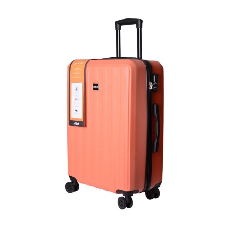 Set X3 Valijas De Viaje Rígidas 4 Ruedas 20, 24 Y 28 Salmón