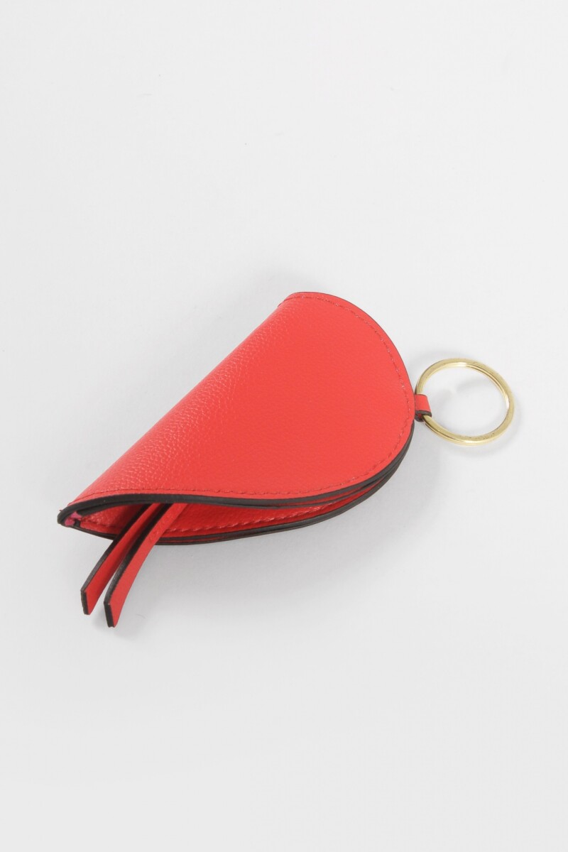 Llavero monedero cora rojo
