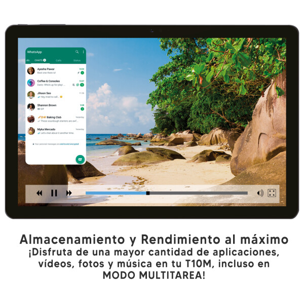 Tablet Logic T10m 8gb Ram 128gb Lte 4g + Protector TABLET LOGIC T10M 8/128 LTE 4G NEGRA