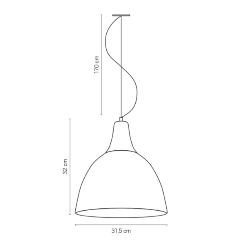COLGANTE BARI E27 BLANCO CON CABLE COBRE D31,5CM COLGANTE BARI E27 BLANCO CON CABLE COBRE D31,5CM
