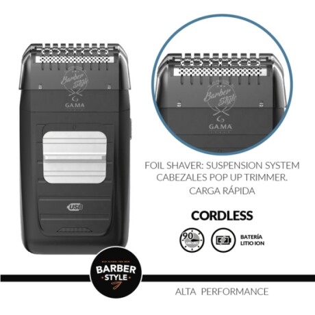 Rasurador Barber Style Gama ( Negro) Rasurador Barber Style Gama ( Negro)