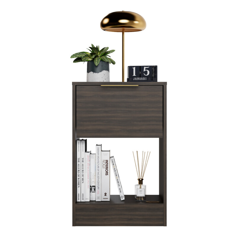 Mesa De Luz Moderna Dormitorio Para Cabecera Moderna Paris Marrón