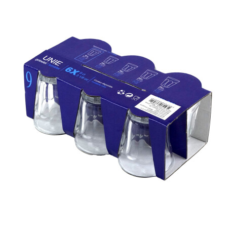 VASO VIDRIO X6PCS 90ML 6CM DIAM 7CM ALTO 88GR CAJA DISPLAY VASO VIDRIO X6PCS 90ML 6CM DIAM 7CM ALTO 88GR CAJA DISPLAY
