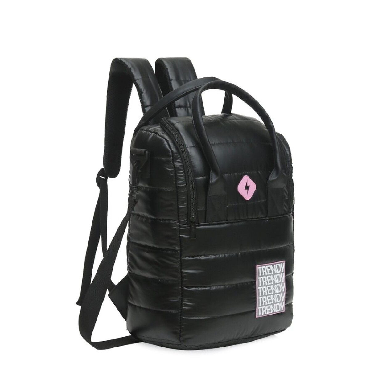 MOCHILA MATERA TRENDY PUFFER NEGRO - NEGRO 
