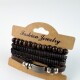 Pulsera en Cuero Pack x 3 Classic