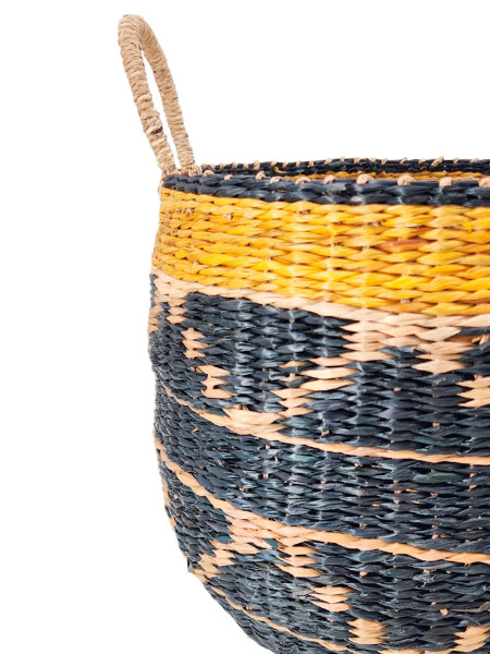 CANASTO REDONDO TEJIDO NEGRO