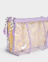 Porta Cosméticos Flores Porta Cosméticos Pvc Plegable - Violeta Lila