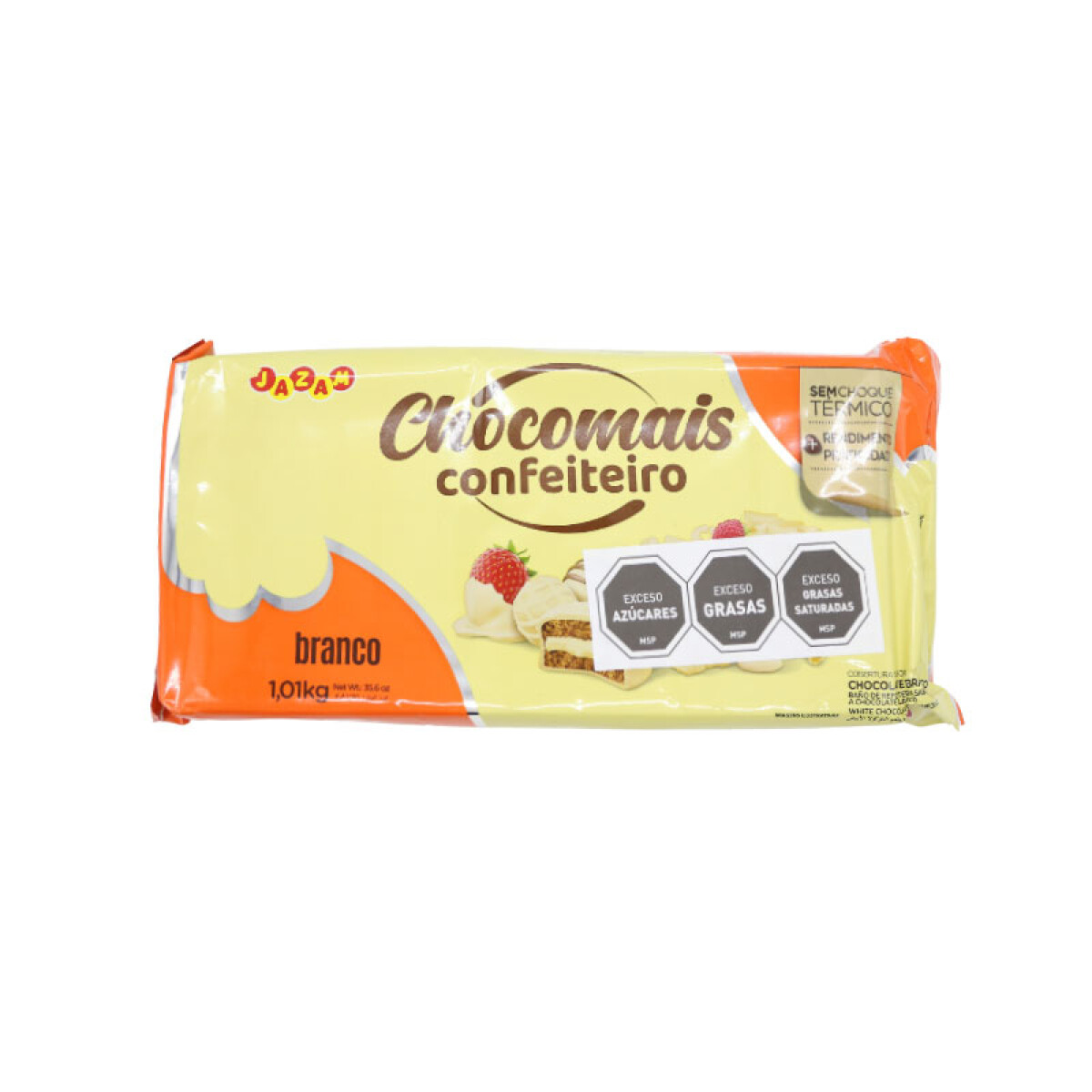 Chocolate Cobertura (Barra) JAZAM 1KG Chocomais - Blanco 