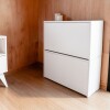Zapatera apilable con puerta Blanca