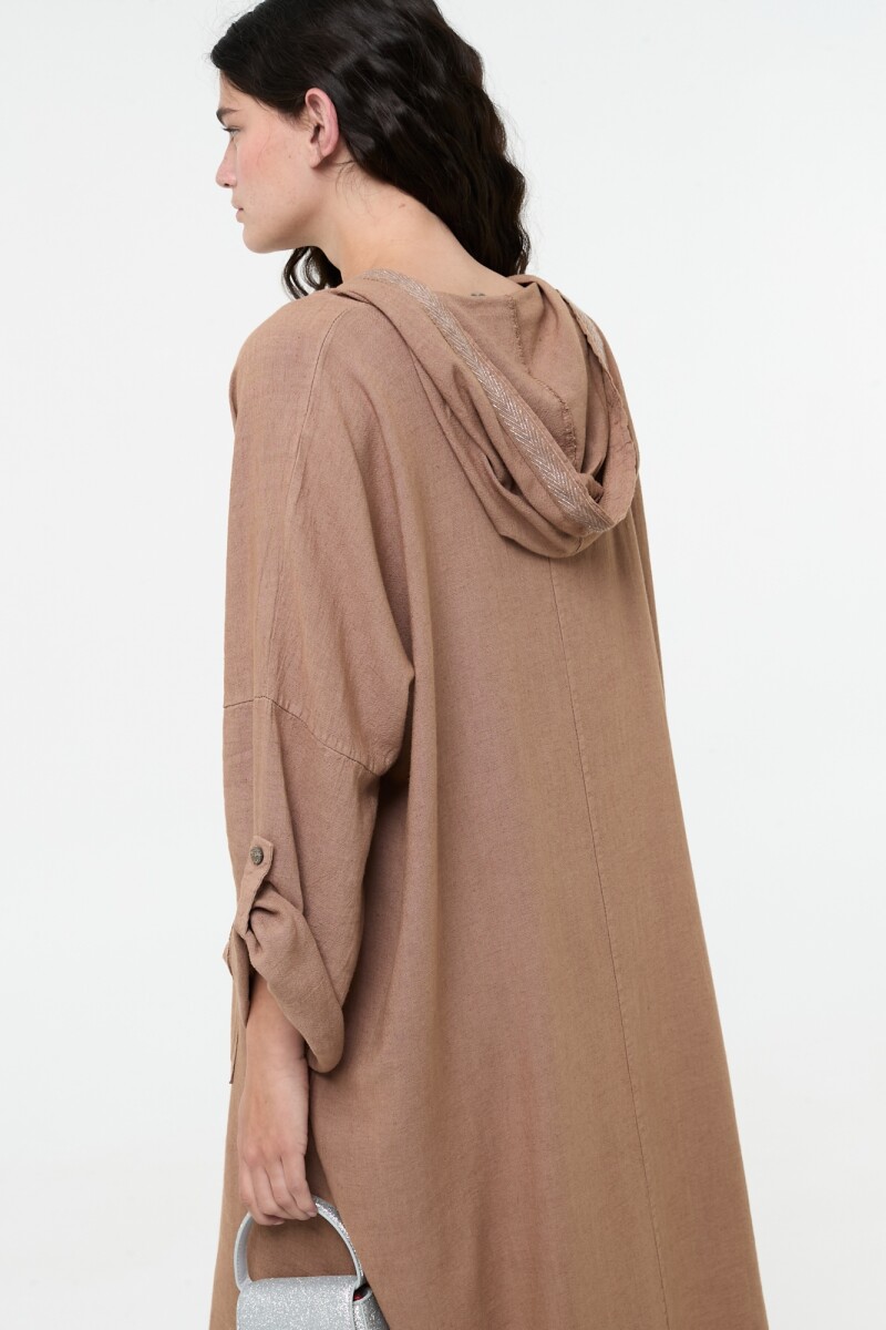 VESTIDO HOODIE Marron